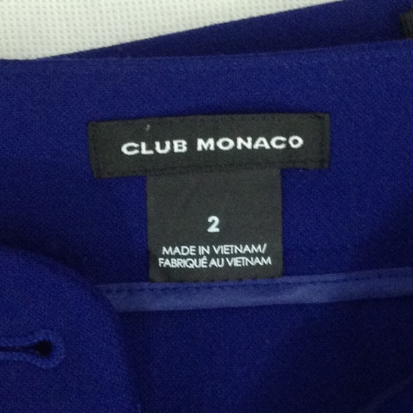 Club Monaco Royal Blue Wool Blend Slim Pants - Picture 6 of 6